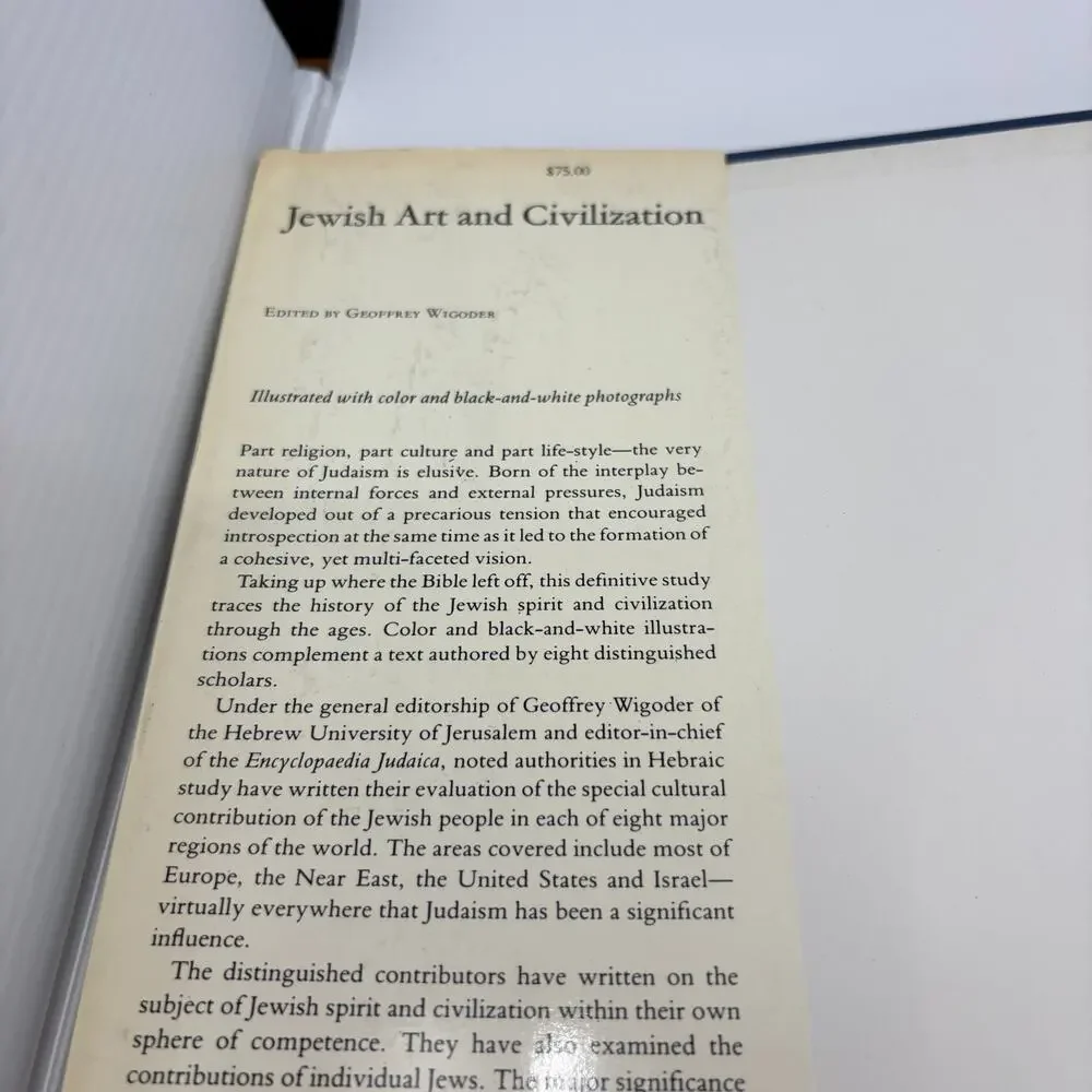 Jewish Art And Civilization Geoffrey Wigoder Hardcover Illustrated Art Book
